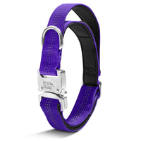 5 x Brand New Black Rhino Tactical Dog Collar, Ultra Soft Neoprene Padded Dog Collars for Medium Large XL Dogs, Padded Handle for Dog Training Medium, Purple  - RRP €114.95