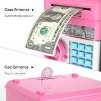 1 x RAW Customer Returns Electronic Money Box Safe for Kids Safe, Money Bank with Password, Cool Mini ATM Piggy Bank, Coin Box, Auto Scroll Money Safe, Great Birthday Gift for Girls and Boys - RRP €22.99