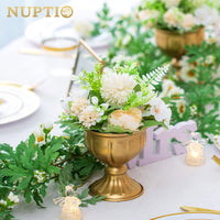 1 x Brand New NUPTIO 10pcs Gold Flower Vases for Centerpieces, Wedding Table Decoration Reception, Home Flower Stand for Birthday Party Christmas Events, Mini Size Flower Pots Indoor Outdoor - RRP €70.98