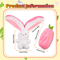 1 x Brand New Pipihome Cute Bunny Doll Toy, Floppy Ear Rabbit Plushie with Strawberry Plush Toy Gifts for Kids Strawberry Bunny1  - RRP €19.2