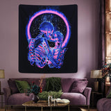 10 x Brand New Tokusyou Blacklight Skeleton Tapestry UV Reactive Wall Hanging Hippie Trippy Psychedelic Kiss Skull Tapestry Dark Galaxies Aesthetic Wall Decoration for Living Room Children s Room, 73 x 95 cm - RRP €70.4