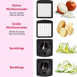 1 x RAW Customer Returns Vegetable cutter spiral cutter vegetable slicer - vegetable cutter onion cutter potato cutter fruit cutter - Vegetable Chopper Cutter Dicer 4-in-1 - White  - RRP €27.53