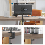 1 x RAW Customer Returns BONTEC Monitor Mount for 13-32 inch Screens Height Adjustable VESA 75 100 mm Single Arm Stand Desk Clamp Tiltable Swivel Monitor Arm, 8KG - RRP €29.99