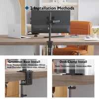 1 x RAW Customer Returns BONTEC Desk Monitor Stand - Adjustable Arm for 13-32 Inch Monitors, Capacity up to 9 kg, 360 Rotation, Adjustable Tilt and Height, VESA 75 100 Mounting - RRP €29.99