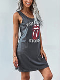 1 x RAW Customer Returns Uusollecy Women s Summer Dress, Sleeveless Round Neck Mini Dresses, Lip Printed Ripped Short Dresses, Casual Loose Tank Dress Gray Large - RRP €17.81