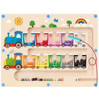 2 x RAW Customer Returns Montessori toy magnetic game labyrinth from 2 3 4 5 years, wooden toy children s toy learning games busy board, magnet toy children s motor skills toy sorting game gift for girls boys - RRP €49.98