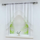 1 x RAW Customer Returns HeichkelL Voile Window Curtain Arch Set 2-Piece Small Window Curtain Drawstring Short Curtains Double Layer Kitchen Curtains White WxH 120x125 cm Each Piece  - RRP €27.22