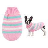 1 x Brand New Small Dog Sweater,Dog Sweater Small,Knitted Winter Dog Sweater,Warm Puppy Sweater Knitwear,Cat Turtleneck Sweater Knit,Welsh Corgi,Yorkshire Terrier,Chihuahua L, Pink  - RRP €20.4