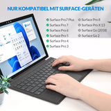 1 x RAW Customer Returns Rii Surface Keyboard for Surface Pro 7 Plus Pro 7 Pro 6 Pro 5 Pro 4 Pro 3, Bluetooth 5.2 Keyboard with Touchpad and 7-Color Backlight - Gray QWERTZ, German Layout  - RRP €60.49