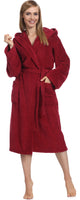 1 x RAW Customer Returns Ladeheid Bathrobe 100 Cotton Women s Home Clothing LA40-193 Bordeaux-27 Density 400 , XL  - RRP €39.31