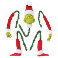 1 x RAW Customer Returns Grinch Christmas Decoration for Christmas Trees Over 1.5m, Detachable Elf Head, Arms and Legs, with Christmas Rattan, Fun and Creative Christmas Gifts Large  - RRP €25.61