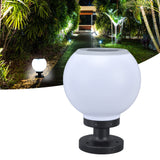 1 x RAW Customer Returns AUNMAS Solar Globe Column Light, Outdoor Globe LED Outdoor Pole Lantern Round Lamp for Garden, Patio, Yard and Outdoor Walkway - RRP €31.36