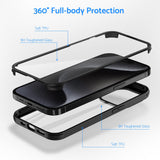 1 x RAW Customer Returns DOSNTO Double-Sided Transparent Case for iPhone 15 Pro Max 6.7 , 360 Degree Full Body Shockproof and Drop Protection Phone Case Built-in Tempered Glass Screen Protector Robust Protective Case, Black - RRP €18.22