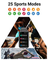 1 x RAW Customer Returns Fitness Tracker Fitness Watch Women Men, up to 7 days battery life, 20 training modes, SpO2 tracking, sleep monitoring, heart rate measurement, pedometer, 5ATM waterproof activity tracker - RRP €41.56