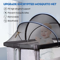 1 x RAW Customer Returns Beberoad Universal Mosquito Net for Cots, Cribs, Insect Protection for Newborns Children, Easy to Assemble White, 91X145X145cm  - RRP €33.26