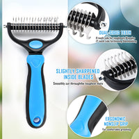 7 x Brand New Pet Grooming Brush and Metal Comb Combo - Double Sided Shedding, Dematting Undercoat Rake for Dogs, Cats, Dog Brush for Shedding - RRP €126.0