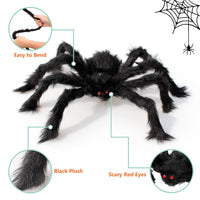 2 x Brand New tomoneed 701cm Halloween Mega Spider Web 149.9cm Big Spider 40gram Small Spider Webs with 20 Mini Fake Spiders Set, Indoor Outdoor Halloween Decorations Yard Costumes Parties Decor - RRP €40.8