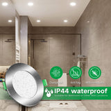 1 x RAW Customer Returns ALUSSO LED recessed spotlights 230V dimmable ultra flat LED spots 10W IP44 bathroom recessed lights ceiling spots, warm white 3000K neutral white 4000K cold white 5700K recessed spots for bathroom kitchen, set of 6 - RRP €70.58