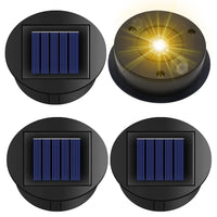 1 x RAW Customer Returns 4 solar lights replacement top with LED bulbs, 8 cm solar panel lantern cover lights replacement top light bulb spare part for outdoor hanging lanterns DIY for LED solar lights garden decor - RRP €18.14