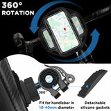 5 x RAW Customer Returns Mobile phone holder bicycle waterproof mobile phone holder motorcycle 360 rotating bicycle holder handlebar bag for 4.7-7 inch smartphone with rain cover bicycle bag bicycle handlebar holder bag - RRP €98.35