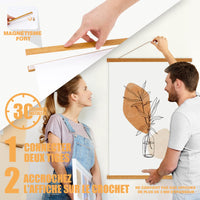 1 x RAW Customer Returns Lanpn A3 Cadre Poster Magn tique 30 CM, 30x40 30x45 Cadre Photo Aimant en Bois Naturel pour Affiche Cadre Magn tique Cadre d affiche Cadre Suspendu Porte-affiches 30cm, Teck, 2 Paquets  - RRP €27.88