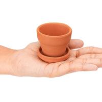 1 x RAW Customer Returns BELLE VOUS Pack of 16 terracotta flower pots - 5cm unglazed clay pot plant pots with saucers - Terracotta flower pot set - Set of 16 terracotta pots - RRP €20.45