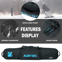 1 x RAW Customer Returns AUMTISC Snowboard Bags Board Bags Ski Bag Ski Equipment Snowboard Storage Snowboard Travel Bag Padded Ski Bag Ski Equipment Ski Travel Bag Long Ski Bag Length - RRP €37.04