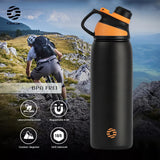 1 x RAW Customer Returns Fjbottle stainless steel sports drinking bottle with magnetic lid 1L, 800ml, 600ml, 400ml BPA-free leak-proof children s bottle - suitable for carbonated drinks, bicycle water bottle thermos for school, fitness - RRP €20.99