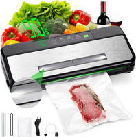 1 x RAW Customer Returns Inkbird vacuum sealer, film sealers for sous-vide cooking, sealing countdown and viewing window, 5 selectable modes, built-in cutter and roll bag storage, vacuum bags included - RRP €98.35