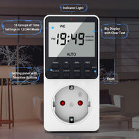 1 x RAW Customer Returns RATEL Programmable Digital Timer, Programmer Plug with Reset Tool and Anti-Theft Random Mode Display and 2 Countdown Functions Large LCD Daily Save Energy 2 Pcs  - RRP €14.99