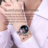 1 x RAW Customer Returns LONGLU Smartwatch for Women, Bluetooth Smartwatch Compatible for iOS, Android, iPhone, Samsung, Fitness Tracker with Heart Rate, Blood Pressure, Waterproof, Pedometer, Sleep Activity Silver  - RRP €79.99