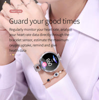 1 x RAW Customer Returns LONGLU Smartwatch for Women, Bluetooth Smartwatch Compatible for iOS, Android, iPhone, Samsung, Fitness Tracker with Heart Rate, Blood Pressure, Waterproof, Pedometer, Sleep Activity Silver  - RRP €80.66