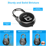 1 x RAW Customer Returns MYPIN Fingerprint Padlock Keyless Fingerprint Lock for Android iOS Suitable for Gym, Backpack, School, Fence and Storage - RRP €30.24