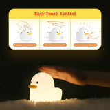 1 x RAW Customer Returns Duck Night Light for Kids, UNEEDE Dimmable Night Light for Children Silicone Baby Night Light Duck Night Light with Touch Sensor Timer Kids Room Decoration Bedroom - RRP €21.17