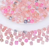 1 x RAW Customer Returns BEEFLYING 200pcs 6mm Cube Crystal Glass Beads for Jewelry Making, Square Glass Spacer Beads for Bracelets Necklaces Earrings Crafts Home Decoration Pink  - RRP €20.4