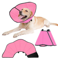 1 x RAW Customer Returns Collar for Dog Leak Protection, Soft Protective Collar Cone Collars Adjustable Recovery Collar, Breathable Pet Elizabethan, Dog Collar Pink M - RRP €19.15