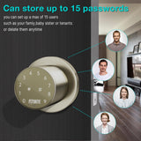 1 x RAW Customer Returns FITNAT keypad doorknob, digital door lock with touch screen for keyless entry, electronic door lock with spare keys, 15 user passcode, silver - RRP €55.94