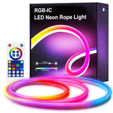 1 x RAW Customer Returns nomiou Neon LED Strip 3m, RGBIC Neon WiFi LED Strip with App Control, DIY Color Changing Light Strip, Music Sync, Neon Light Strip for Living Room, Bedroom, Wall Decoration  - RRP €32.08