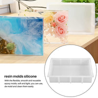 1 x RAW Customer Returns Oewnvmd Large resin molds, rectangular silicone molds for resin casting, epoxy resin molds for flower preservation, resin - RRP €18.99