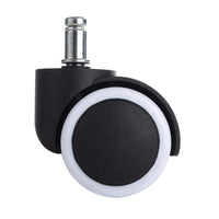 1 x RAW Customer Returns LIHAO 5X hard floor castors swivel chair castors 10mm 50mm office chair castors universal castors castor set for desk chair office chair black white - RRP €12.0