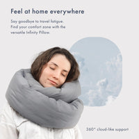 1 x RAW Customer Returns Huzi Design Infinity Pillow - Travel Pillow Neck Pillow Ideal for Travel Office Design Soft Neck Support Pillow Gray  - RRP €49.99