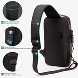 1 x RAW Customer Returns Long Keeper Anti-Theft Chest Bag for Men Women Sling Bag Crossbody Backpack Men s Shoulder Bag Waterproof Password Protection Shoulder Bag with USB - RRP €38.56