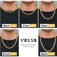 1 x RAW Customer Returns VEXXS Flat Curb Chain Necklace12 - RRP €57.47