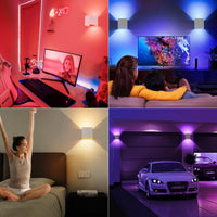 1 x RAW Customer Returns SURPALIG 2pcs RGB wall lamp 16 colors LED lighting for room decoration, 4200mAh remote control wall lamp with switch battery wall light without power connection and wireless wall light for wall lighting - RRP €54.99