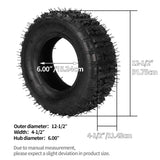 1 x RAW Customer Returns RUTU 13x5.00-6 13X5-6 Tire and Tube with Bent TR87 Valve Stem for Razor Dirt Quads Yerf Dog Motovox Go Karts Dirt Bikes ATVs Lawn Mowers Farm Tractors Wagon Hand Barrow 4 Wheelers 2-Pack - RRP €51.99