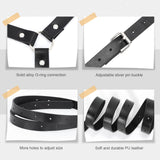 1 x RAW Customer Returns JasGood Punk Waist Belt, Women s Black PU Leather Skinny Body Adjustable Belt with Gothic Circle for Party Halloween Cosplay - RRP €12.18