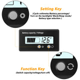 1 x RAW Customer Returns Battery Meter with Alarm DC 12V 24V 36V 48V 60V 72V 84V, Front Adjustment and Switch Key, Lithium-Ion and Lead-Acid Battery Capacity Voltage Indicator Monitor White  - RRP €9.99