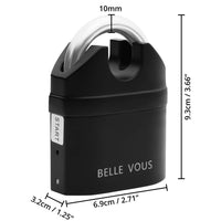 1 x RAW Customer Returns Belle Vous Anti-Theft Padlock with 110db Alarm 3 Keys - Heavy Duty Multipurpose Alarm Lock, Security Lock Weatherproof - Padlock with Motion Sensor Alarm Function Loud - RRP €28.99