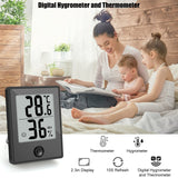 2 x RAW Customer Returns Pack of 4 Digital Thermometer Hygrometer Indoor Room Thermometer Humidity Meter with High Accuracy Digital Hydrometer Humidity Indoor Thermometer for Interior, Baby Room, Office - RRP €33.98