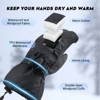 21 x Brand New ATERCEL Ski Gloves -30 F Waterproof Touchscreen Men Women Snowboard Gloves, Warm Winter Gloves for Cold Weather - RRP €419.79